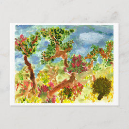 Liggande med vild träd #1 vykort