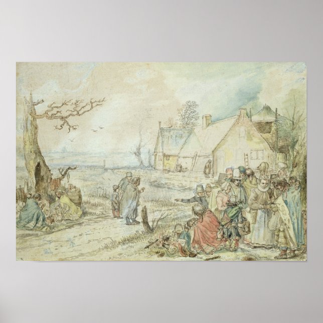 Liggande med zigenare Fortune-Tellers Poster (Framsidan)