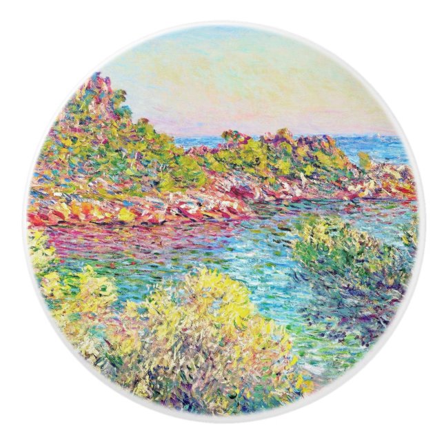 Liggande nära Monte Carlo (av Claude Monet) Knopp (Framsidan)