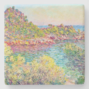 Liggande nära Monte Carlo (av Claude Monet) Stenunderlägg