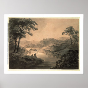 Liggande (penna och bläck tvättar) poster