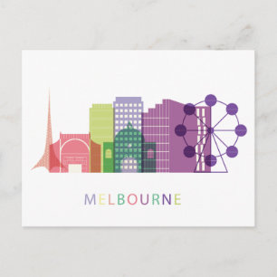 Liggande stad Melbourne, Australien Vykort