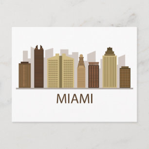 Liggande stad Miami, Florida Vykort