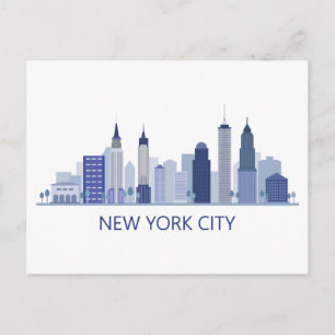 Liggande stad New York City, New York Vykort