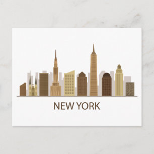Liggande stad New York City, New York Vykort