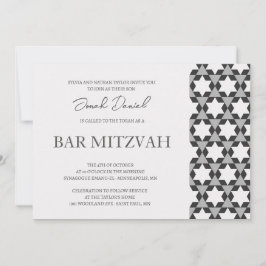 Liggande stjärna mönster Pub Mitzvah-inbjudan Inbjudningar