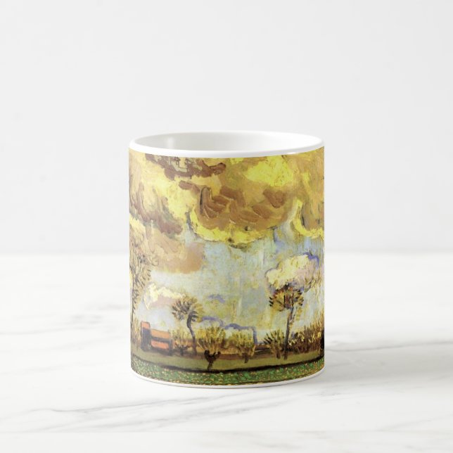 Liggande under Stormy Himlar av Vincent van Gogh Kaffemugg (Center)