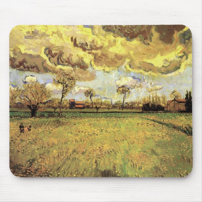 Liggande under Stormy Himlar av Vincent van Gogh Musmatta (Framsidan)