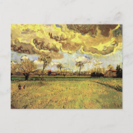 Liggande under Stormy Himlar av Vincent van Gogh Vykort