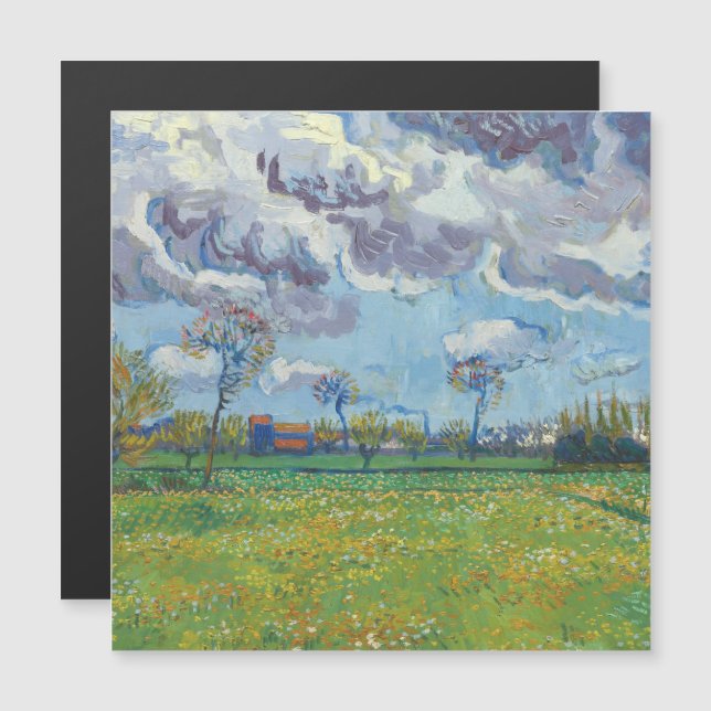 Liggande under Stormy Himlar Vincent Gogh (Fram/baksida)