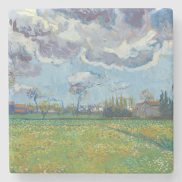 Liggande under Stormy Himlar Vincent Gogh Stenunderlägg