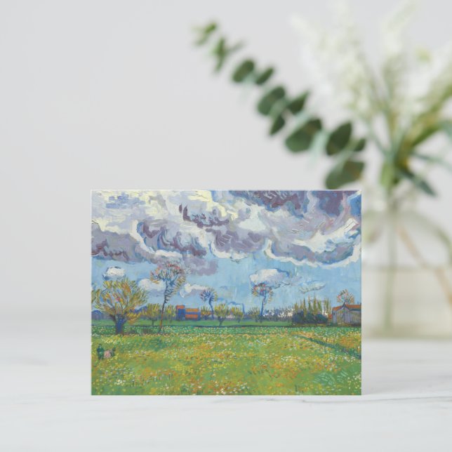 Liggande under Stormy Himlar Vincent Gogh Vykort (Stående Fram)