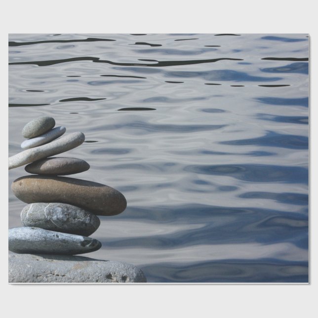 Liggande, Zen Stones,Sea Presentpapper (Platt)