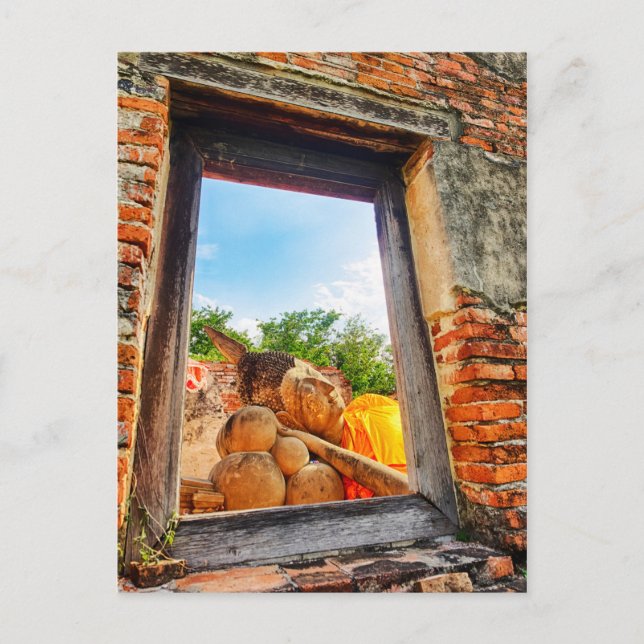 Liggende Buddha, Ayutthaya Vykort (Framsida)