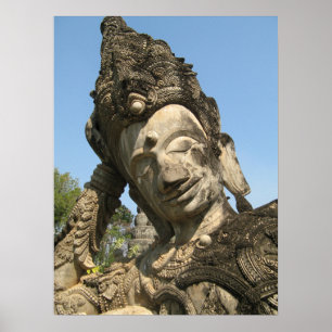 Liggende Buddha ... Nong Khai, Isan, Thailand Poster