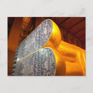 Liggende Buddha, Wat Pho, Bangkok. Vykort