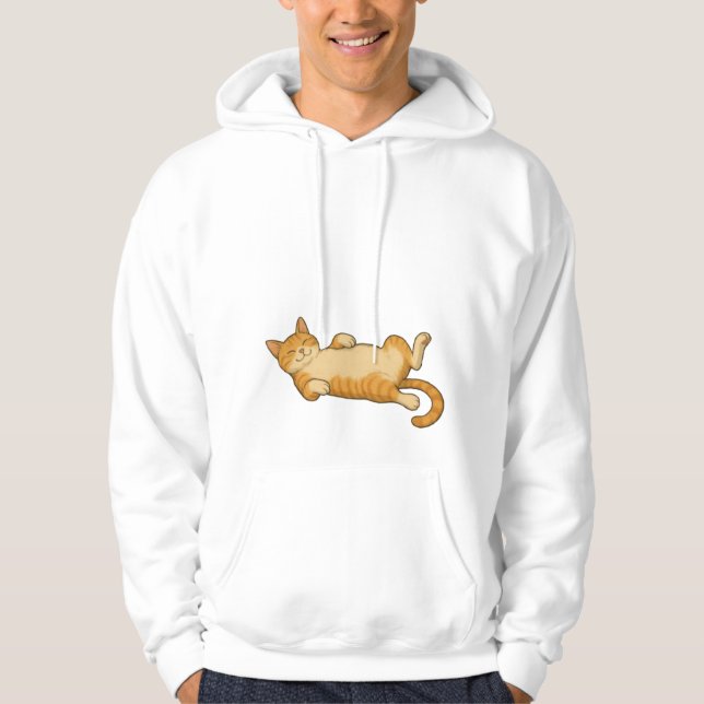 Liggende katt hoodie (Framsida)