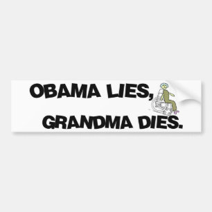 Liggra Obama, mormor dör Bildekal