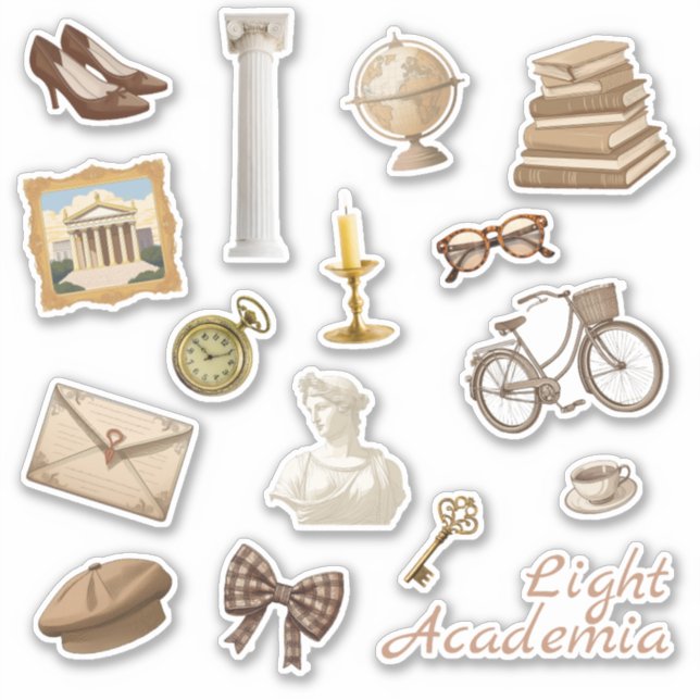 Light Academia Stickers | Journal Stickers Klistermärken (Framsida)