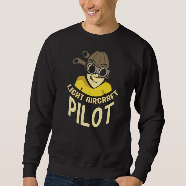 Light Aircraft Pilot Small Aircraft Private Lång Ärmad Tröja (Framsida)