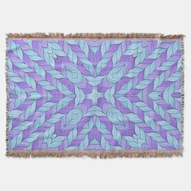 Light Amethyst and Pale Aqua Pattern Filt (Framsidan)