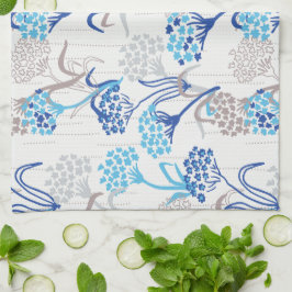 Light and Airy Hydrangea Blommönster Kökshandduk