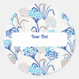 Light and Airy Hydrangea Blommönster Runt Klistermärke