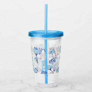 Light and Airy Hydrangea Blommönster Take Away Mugg