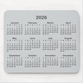 Light and Dark Grey 2026 Calendar Musmatta