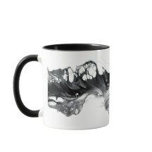 Light and Darkness Abstract Black White Fluid Art