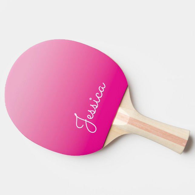 Light and Hot Pink Ombre Pingisracket (Sidan)