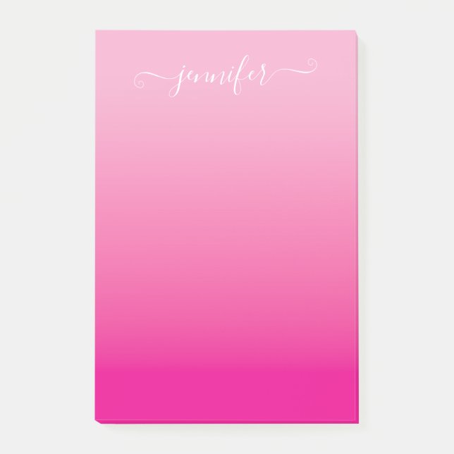 Light and Hot Pink Ombre Post-it Block (Framsida)
