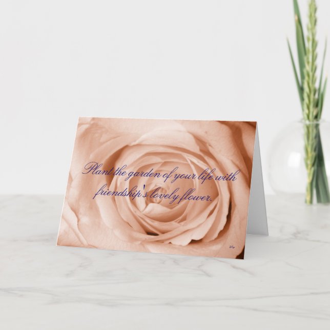 Light Apricot, Vänskap Tack Kort (Framsida)