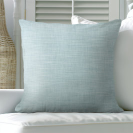 Light Aqua Blue Linen Struktur Dekorativ kudde