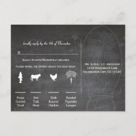 Light Aqua Blue Mason Burk Chalkboard Bröllop Vykort