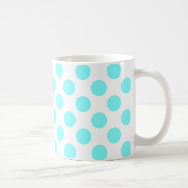 Light Aqua Dots Kaffemugg (Höger)