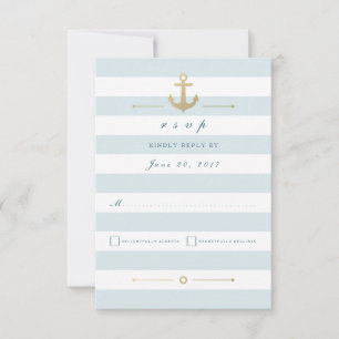 Light Aqua Stripe Nautical Response OSA kort