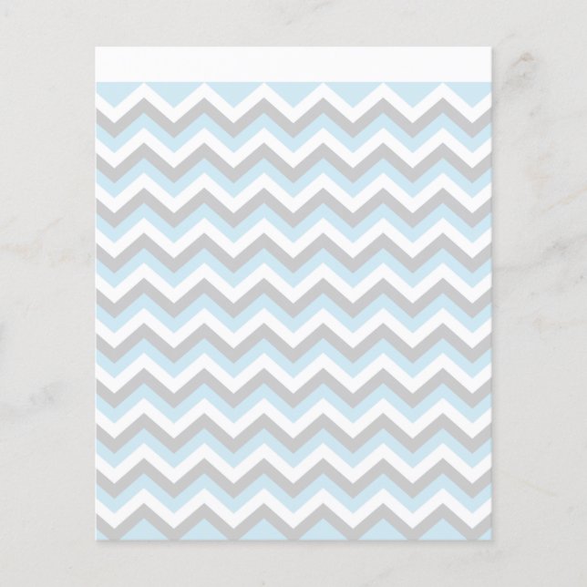Light Aqua Turcos Chevron Chic ZigZag Mönster Flygblad (Framsidan)