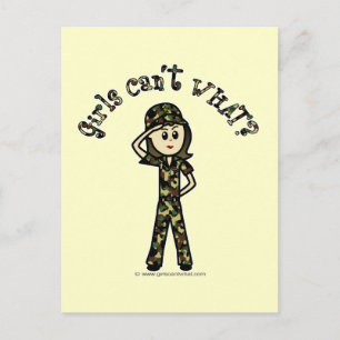 Light Army Woman Vykort
