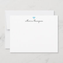 Light Baby blue Heart Feminine Script Girly Rand