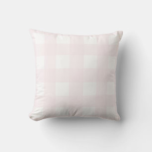 Light Baby Rosa and White Extra Large Gingham. Kudde