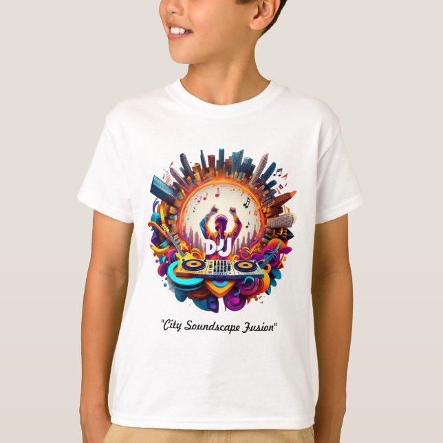 "Light Background Music Art" T Shirt (Framsida)