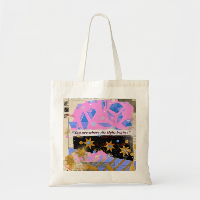 Light Begins – Art Tote Bag Tygkasse (Framsidan)