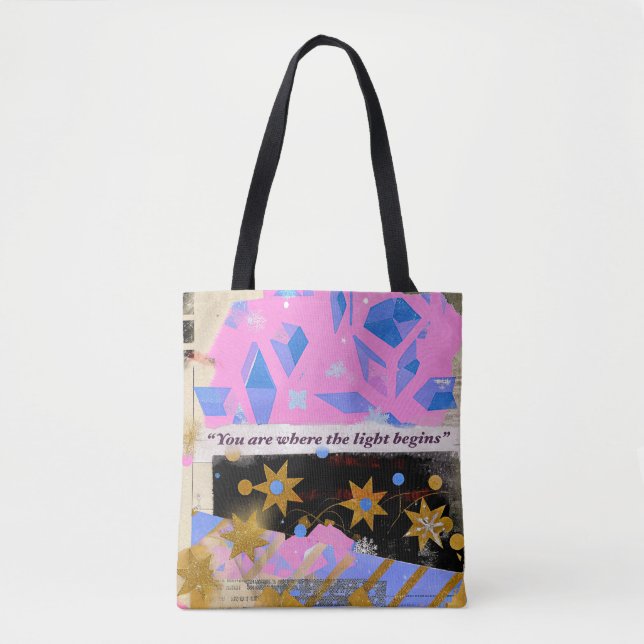 Light Begins – Modern Art Tote Tygkasse (Framsida)