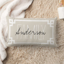 Light Beige Family Namn Monogram