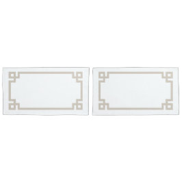 Light Beige Grekiska Nyckel Gräns Kung Storlek