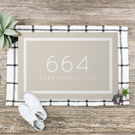 Light Beige Personlig Adress nummer
