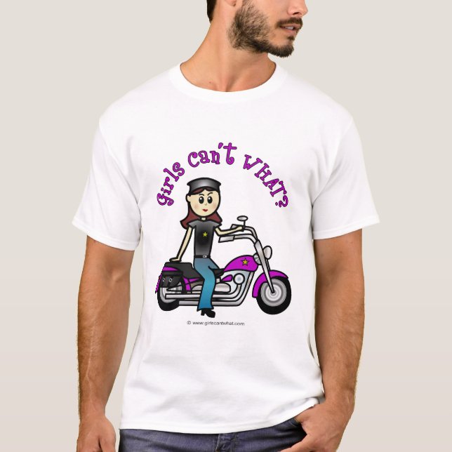Light Biker Girl Tee Shirt (Framsida)