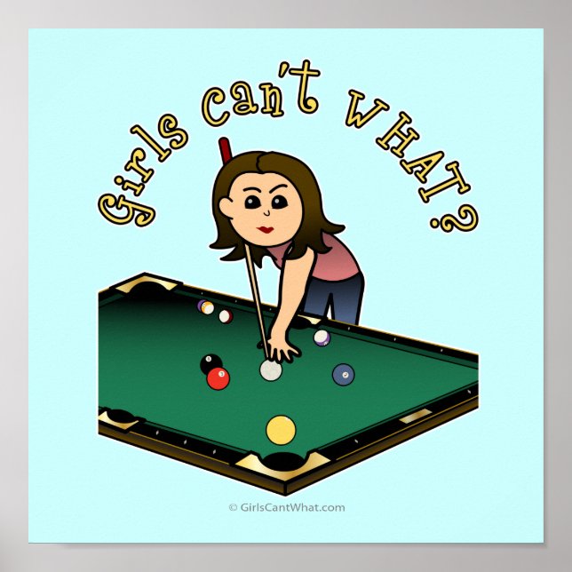 Light Billiards Girl Poster (Framsidan)