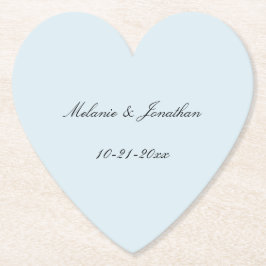 Light Blek Blue Bröllop Underlägg Papper